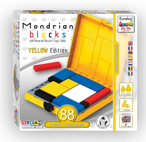 Ah!Ha un juego de niños Mondrian Blocks amarillo